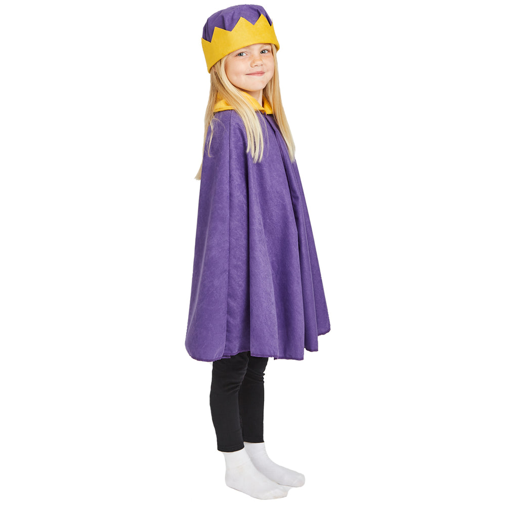 Purple Toddler King / Queen Cloak & Crown costume
