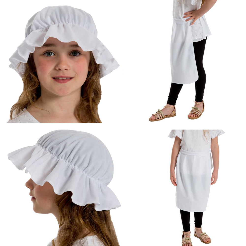 Image of Girls Mob Hat Apron fancy dress set | Charlie Crow