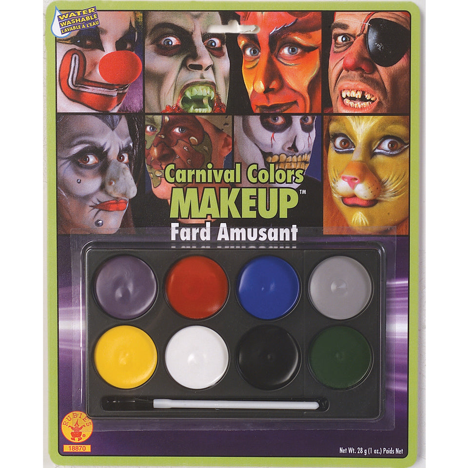 Multicoloured face makeup set