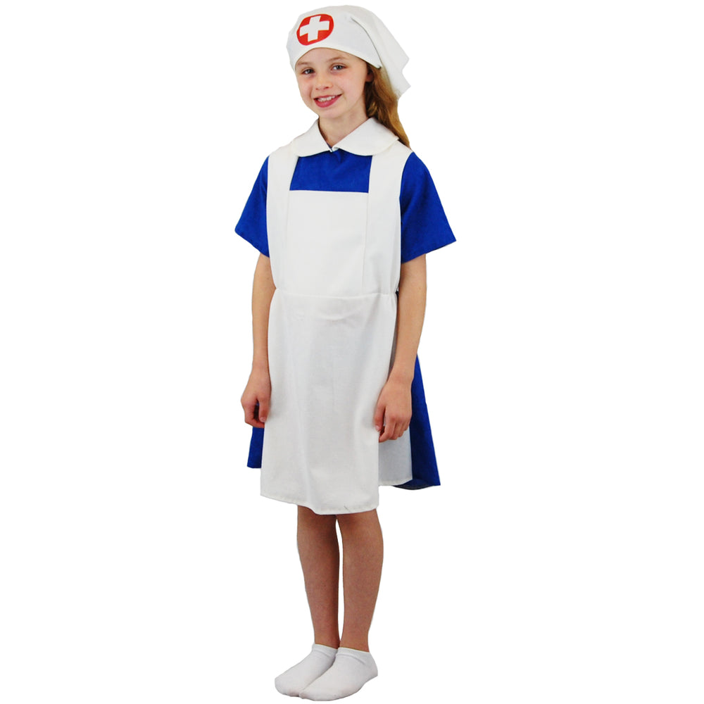 WW1 | WW2 First / Second World War Nurse Dress and Hat costume for kids