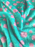 Short Pile Animal Pattern Faux Fur Fabric - Bee/Zebra/Giraffe/Blue & Pink Spotty