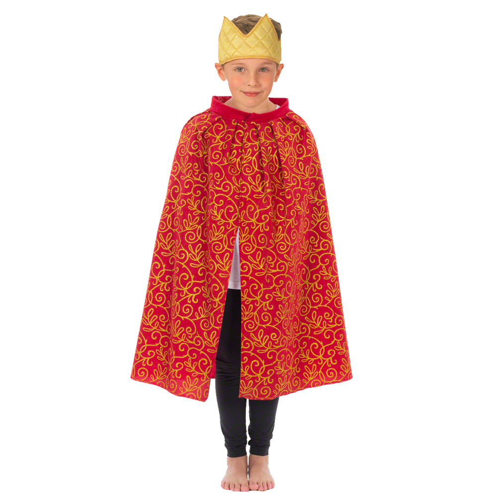 Red / Gold Cape with crown