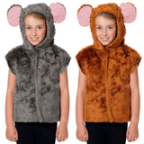 Image of Grey and Brown fur muse costumes for kids