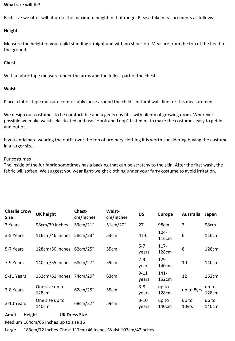 5-9 Yrs | Kangaroo costume