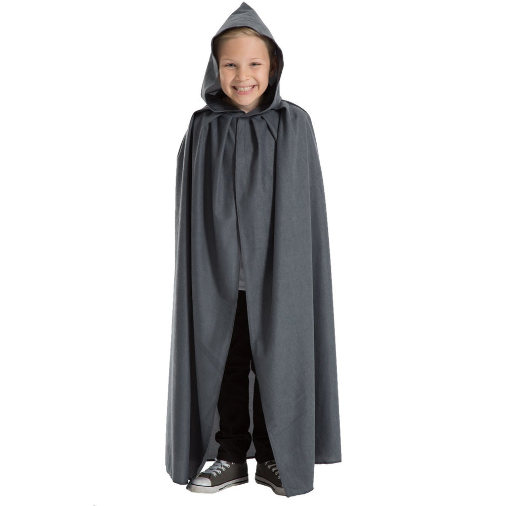 Image of Grey cloak with hood costume for kids | Charlie Crow