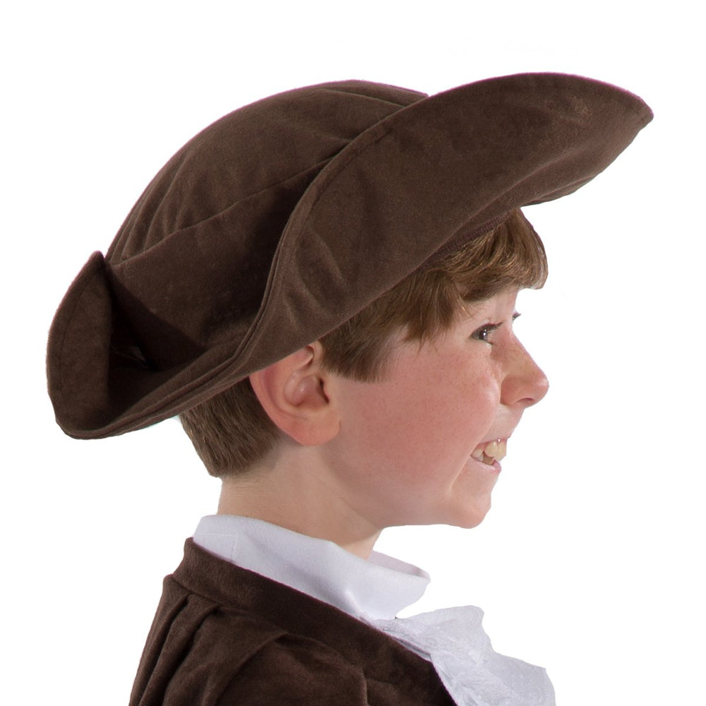 Image of Brown Tricorn hat for kids | Charlie Crow
