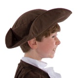 Image of Brown Tricorn hat for kids | Charlie Crow