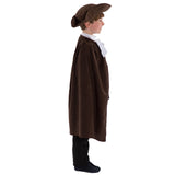 Brown Tricorn hat and Cape with white Cravat