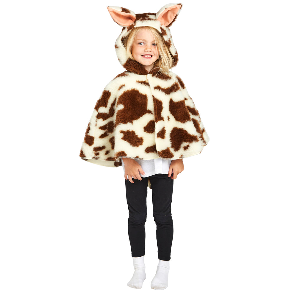 Image of Brown Cow / Calf toddler cape costume
