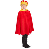 Red Toddler King / Queen Cloak & Crown costume