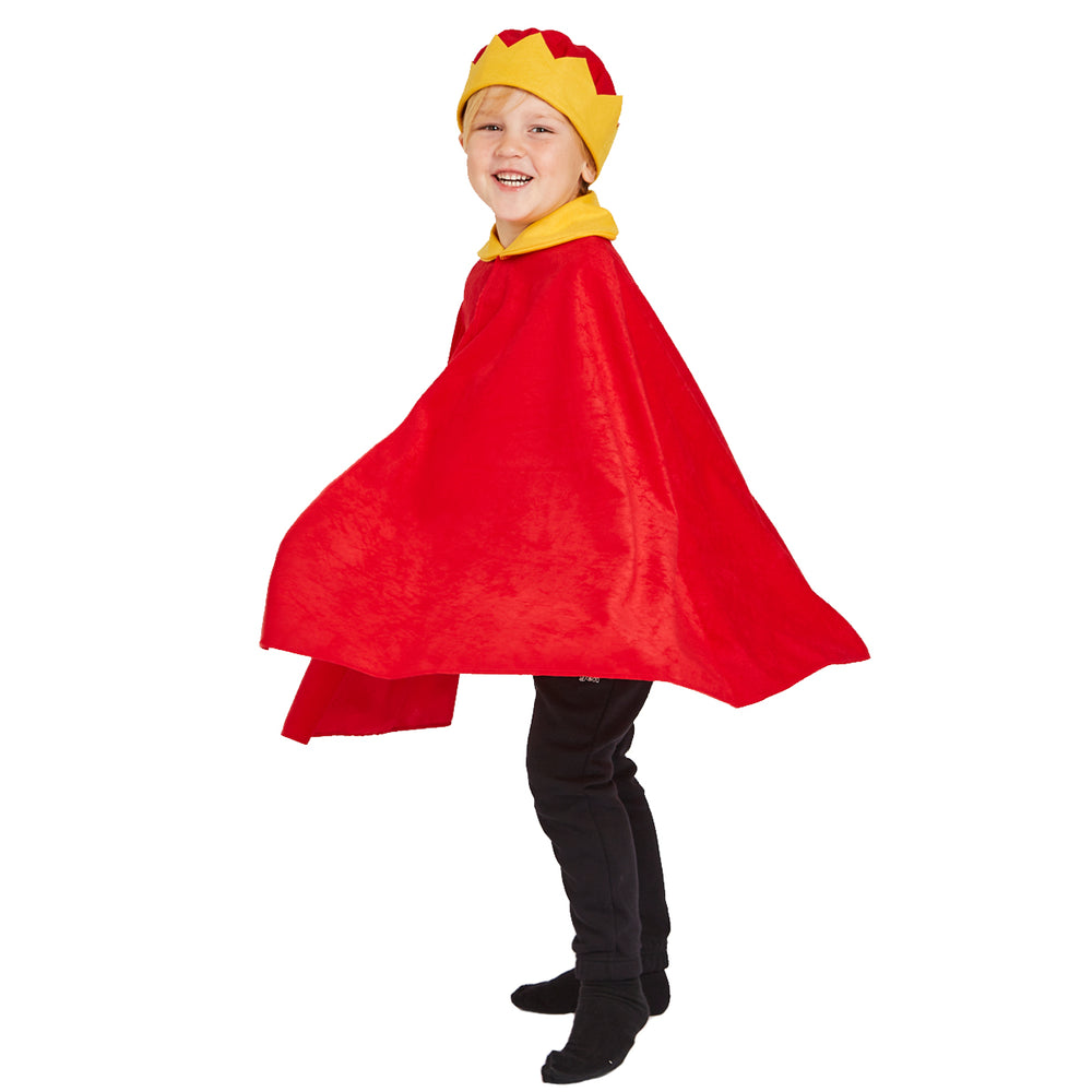 Red Toddler King / Queen Cloak & Crown costume