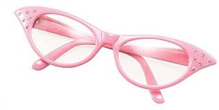 50er Jahre Brille rosa
