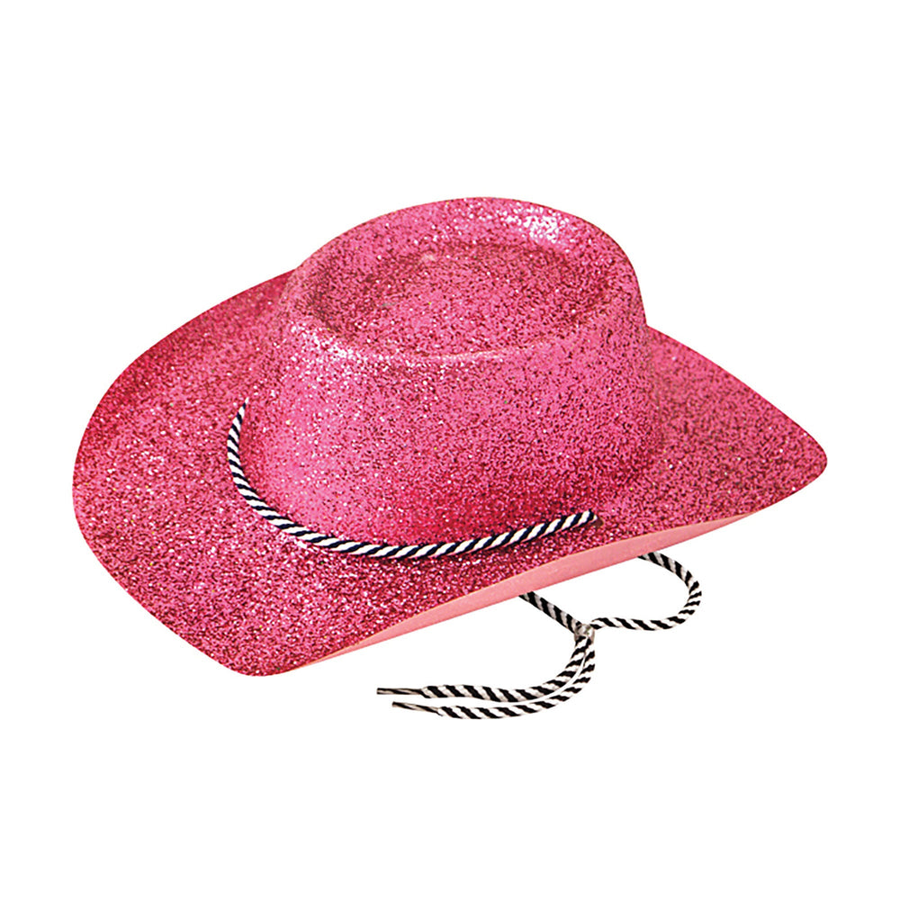 Pink glitter cowboy hat - Cowgirl / Hen do - adult size